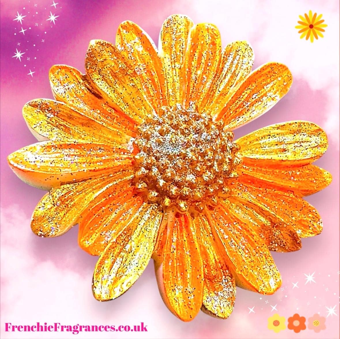 Fancy Flower Wax Melt Orange